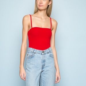 Brandy Melville Anne Bodysuit in Red